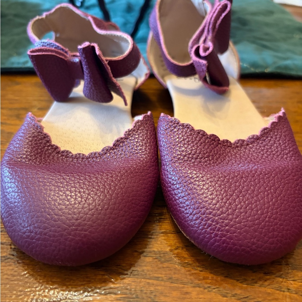 Monkey Feet Plum Kids Dress Shoes
